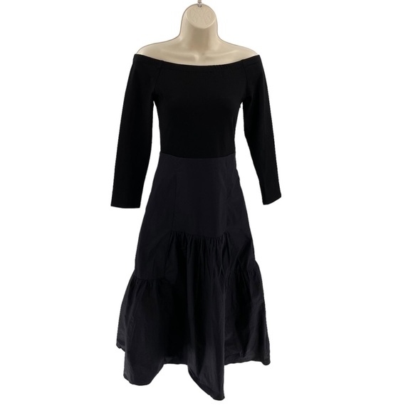 Tuckernuck | NEW Marissa Off The Shoulder Midi Dress in Black Size XS - Picture 3 of 9